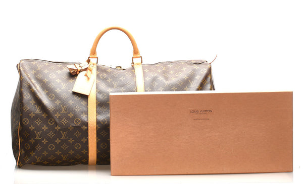 ルイ ヴィトン モノグラム キーポル 60 M41422 ブラウン 茶 PVC レザー ボストンバッグ ユニセックス LOUIS VUITTON 中古