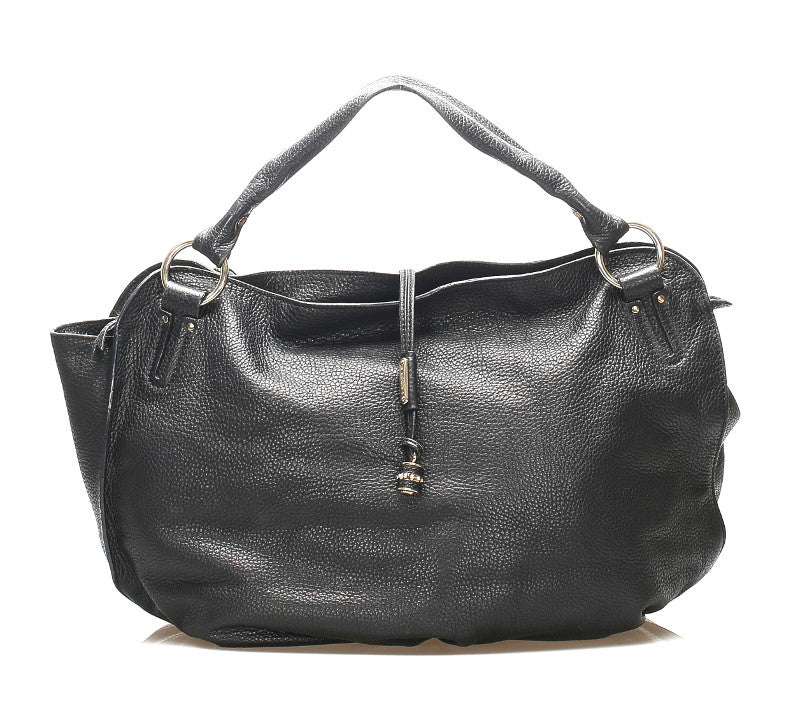 セリーヌ ブラック レザー ハンドバッグ レディース CELINE 中古