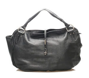 セリーヌ ブラック レザー ハンドバッグ レディース CELINE 中古