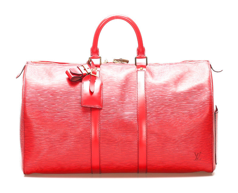 ルイ ヴィトン エピ キーポル M42977 レッド 赤 レザー ボストンバッグ レディース LOUIS VUITTON 中古