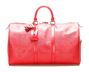 ルイ ヴィトン エピ キーポル M42977 レッド 赤 レザー ボストンバッグ レディース LOUIS VUITTON 中古