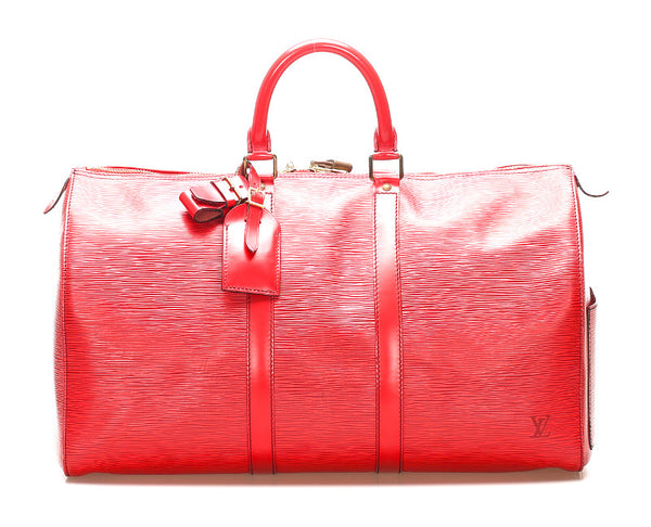 ルイ ヴィトン エピ キーポル M42977 レッド 赤 レザー ボストンバッグ レディース LOUIS VUITTON 中古