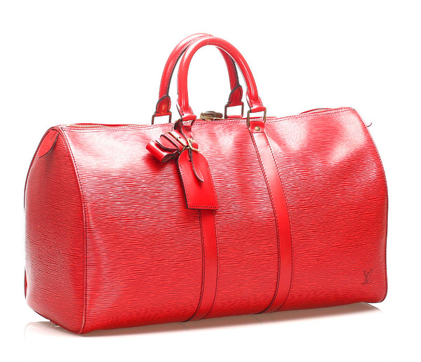 ルイ ヴィトン エピ キーポル M42977 レッド 赤 レザー ボストンバッグ レディース LOUIS VUITTON 中古