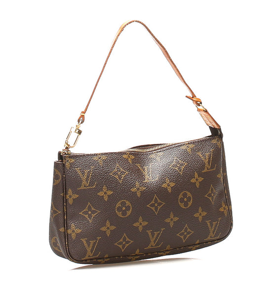 ルイ ヴィトン ポシェット アクセソワール M51980 ブラウン  PVC レザー ポーチ レディース LOUIS VUITTON 中古