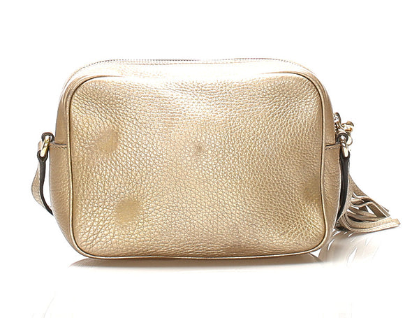 グッチ ソーホーディスコ 308364  ゴールド レザー ボディバッグ レディース GUCCI 中古