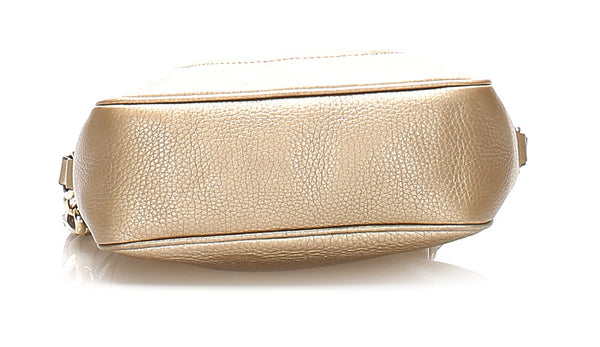 グッチ ソーホーディスコ 308364  ゴールド レザー ボディバッグ レディース GUCCI 中古