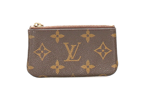 ルイ ヴィトン モノグラム ポシェットクレ M62650 ブラウン 茶 PVC レザー キーケース ユニセックス LOUIS VUITTON 中古