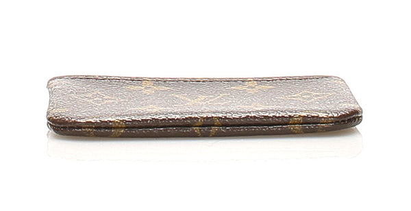 ルイ ヴィトン モノグラム ポシェットクレ M62650 ブラウン 茶 PVC レザー キーケース ユニセックス LOUIS VUITTON 中古