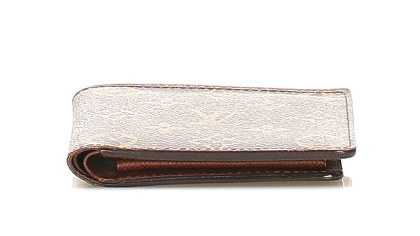 ルイ ヴィトン モノグラム ポルトフォイユ マルコ M61675 ブラウン 茶 PVC レザー 二つ折り財布 ユニセックス LOUIS VUITTON 中古