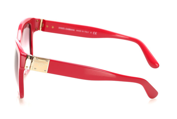 ドルチェアンドガッバーナ レッド プラスチック サングラス レディース DOLCE&GABBANA 中古
