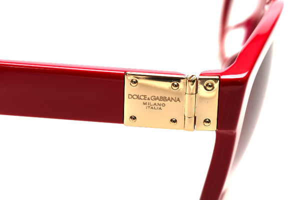 ドルチェアンドガッバーナ レッド プラスチック サングラス レディース DOLCE&GABBANA 中古