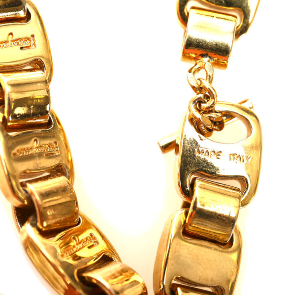 サルヴァトーレフェラガモ ゴールド メッキ ネックレス ユニセックス Salvatore Ferragamo 中古