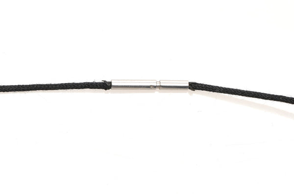 エルメス シルバー ブラック レザー メタル AMOUR アムール ペア ネックレス ユニセックス HERMES 【中古】