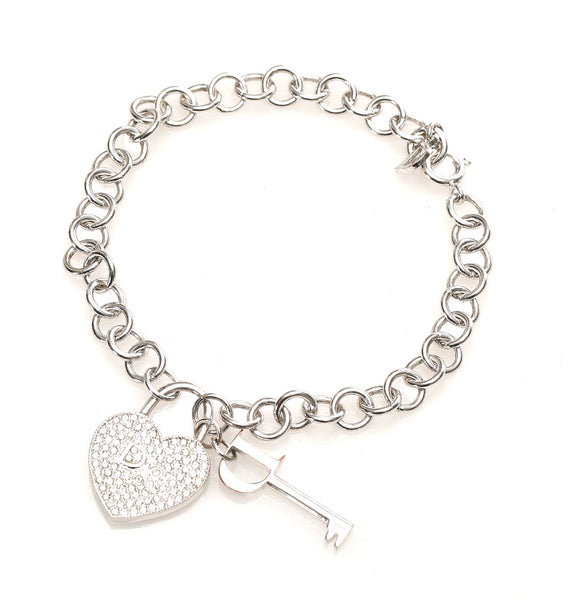 クリスチャンディオール シルバー メタル ハート ブレスレット レディース Christian Dior 中古