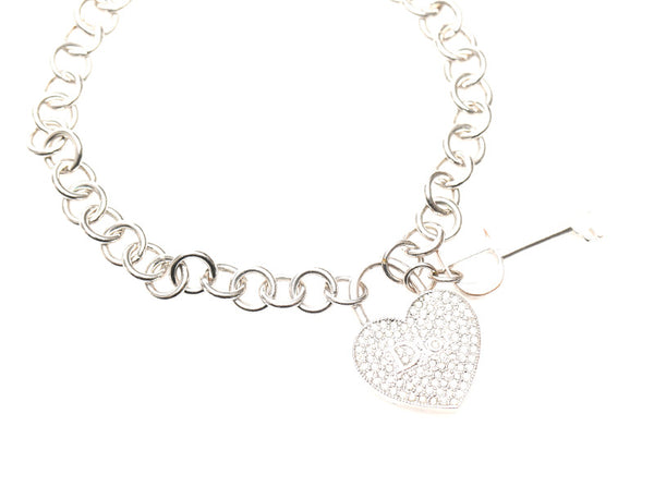 クリスチャンディオール シルバー メタル ハート ブレスレット レディース Christian Dior 中古