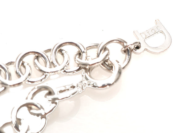 クリスチャンディオール シルバー メタル ハート ブレスレット レディース Christian Dior 中古