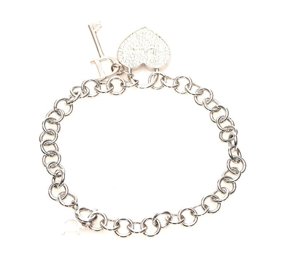 クリスチャンディオール シルバー メタル ハート ブレスレット レディース Christian Dior 中古