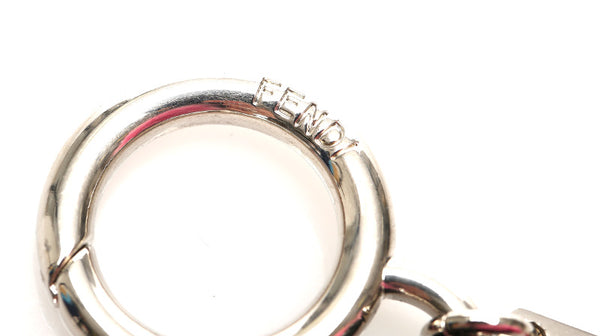 フェンディ 7AR462 ピンク ファー レザー キーホルダー レディース FENDI 中古