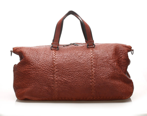 ボッテガヴェネタ ブラウン レザー ボストンバッグ ユニセックス BOTTEGAVENETA 【中古】