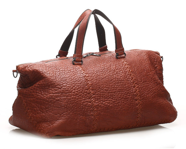 ボッテガヴェネタ ブラウン レザー ボストンバッグ ユニセックス BOTTEGAVENETA 【中古】