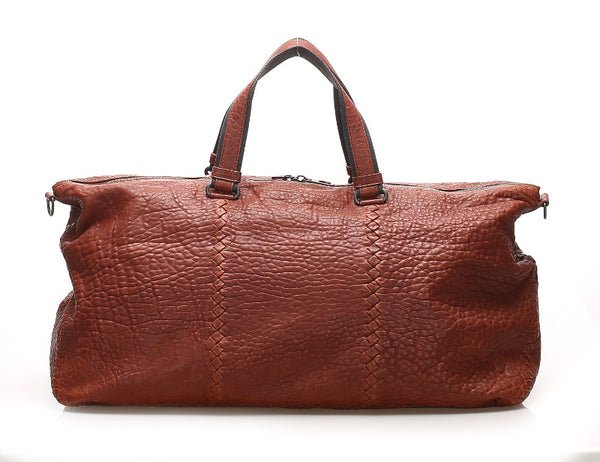 ボッテガヴェネタ ブラウン レザー ボストンバッグ ユニセックス BOTTEGAVENETA 【中古】