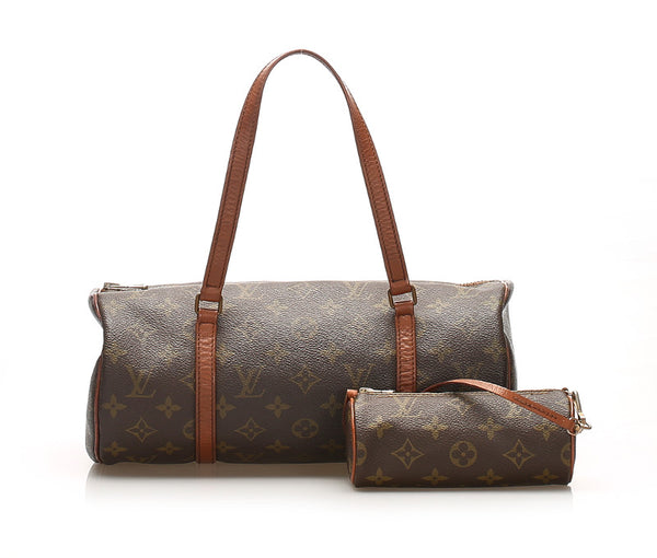 ルイ ヴィトン モノグラム パピヨン 30 M51365 PVC レザー ハンドバッグ レディース LOUIS VUITTON 中古