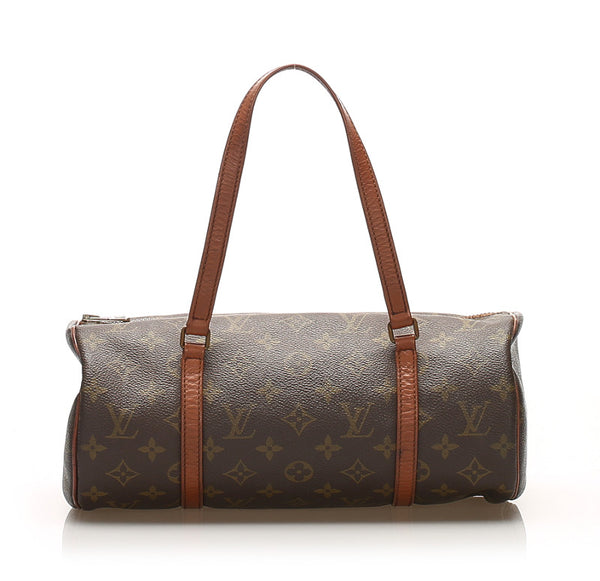 ルイ ヴィトン モノグラム パピヨン 30 M51365 PVC レザー ハンドバッグ レディース LOUIS VUITTON 中古