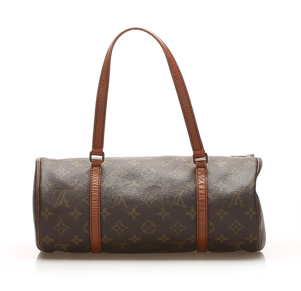 ルイ ヴィトン モノグラム パピヨン 30 M51365 PVC レザー ハンドバッグ レディース LOUIS VUITTON 中古