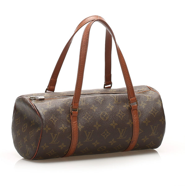 ルイ ヴィトン モノグラム パピヨン 30 M51365 PVC レザー ハンドバッグ レディース LOUIS VUITTON 中古