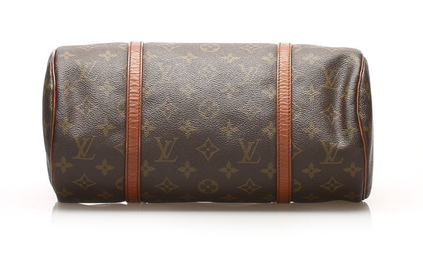 ルイ ヴィトン モノグラム パピヨン 30 M51365 PVC レザー ハンドバッグ レディース LOUIS VUITTON 中古