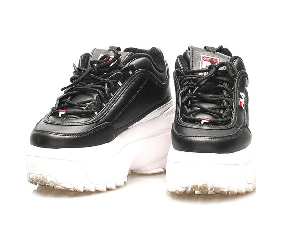 フィラ ブラック レザー スニーカー レディース FILA 中古
