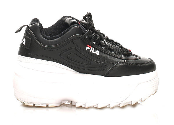 フィラ ブラック レザー スニーカー レディース FILA 中古