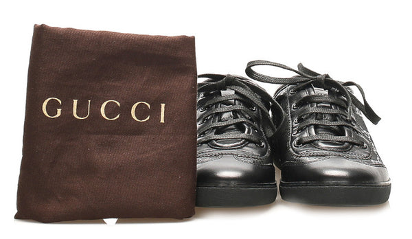 グッチ GGインプリメ 246344 ブラック PVC レザー スニーカー レディース GUCCI 中古