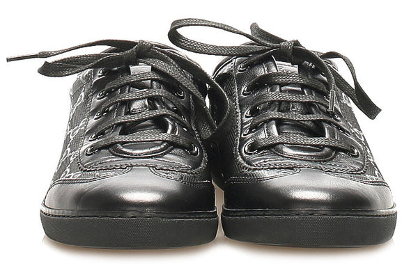 グッチ GGインプリメ 246344 ブラック PVC レザー スニーカー レディース GUCCI 中古