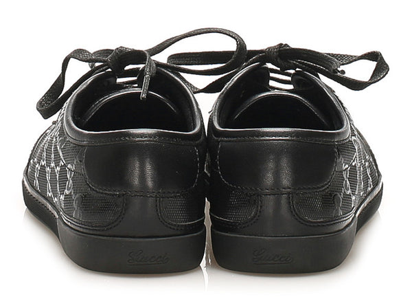 グッチ GGインプリメ 246344 ブラック PVC レザー スニーカー レディース GUCCI 中古