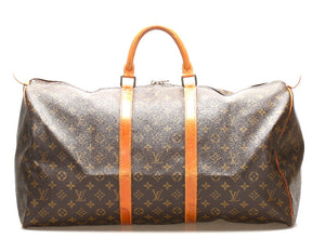 ルイ ヴィトン モノグラム キーポル 55 M41424 ブラウン 茶 PVC レザー ボストンバッグ ユニセックス LOUIS VUITTON 中古