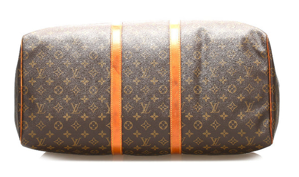 ルイ ヴィトン モノグラム キーポル 55 M41424 ブラウン 茶 PVC レザー ボストンバッグ ユニセックス LOUIS VUITTON 中古