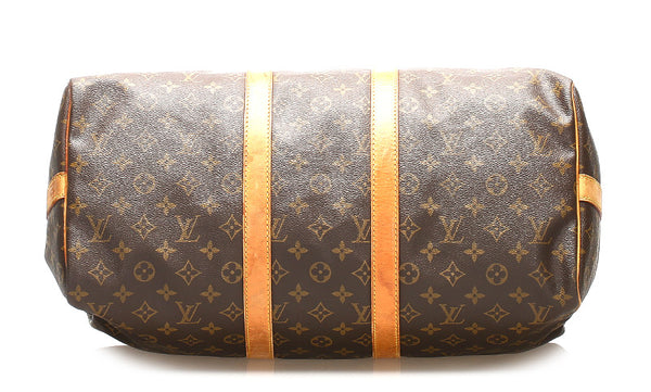 ルイ ヴィトン モノグラム キーポル バンドリエール45 M41418 ブラウン 茶 PVC レザー ボストンバッグ ユニセックス LOUIS VUITTON 中古