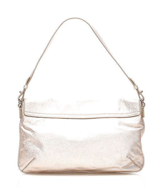 サルヴァトーレフェラガモ ヴァラリボン EY-21 A979 シャンパンゴールド レザー ショルダーバッグ レディース Salvatore Ferragamo 【中古】