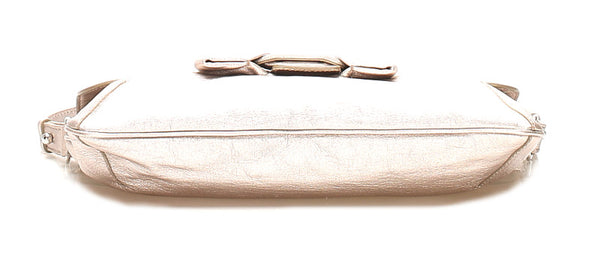 サルヴァトーレフェラガモ ヴァラリボン EY-21 A979 シャンパンゴールド レザー ショルダーバッグ レディース Salvatore Ferragamo 【中古】