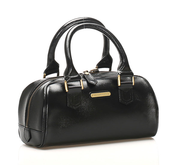 バーバリー ブラック レザー ハンドバッグ レディース BURBERRY 中古