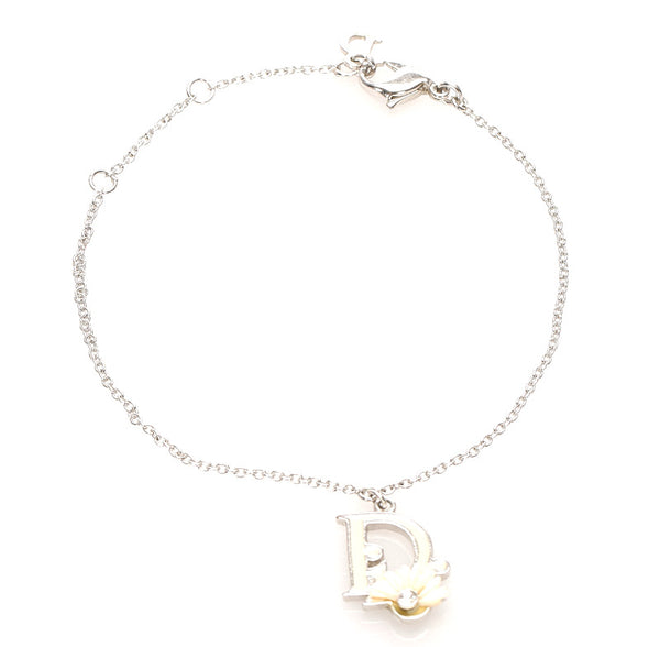 ディオール シルバー メタル フラワー ブレスレット レディース Dior 中古