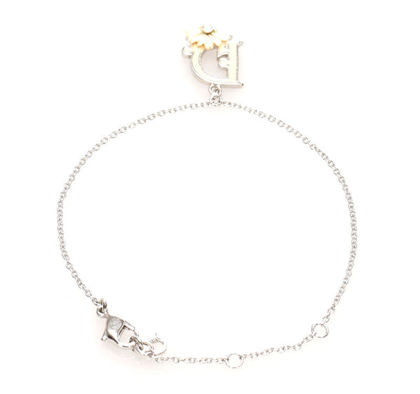 ディオール シルバー メタル フラワー ブレスレット レディース Dior 中古