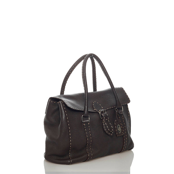 フェンディ セレリア リンダ 8BR388 ブラウン レザー トートバッグ レディース FENDI 【中古】