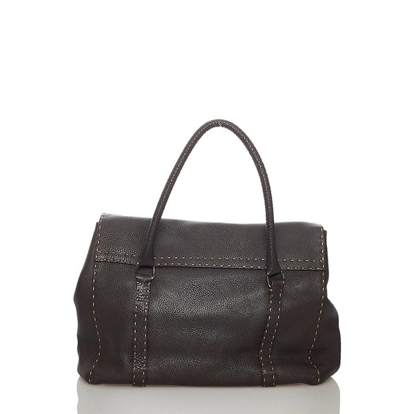 フェンディ セレリア リンダ 8BR388 ブラウン レザー トートバッグ レディース FENDI 【中古】