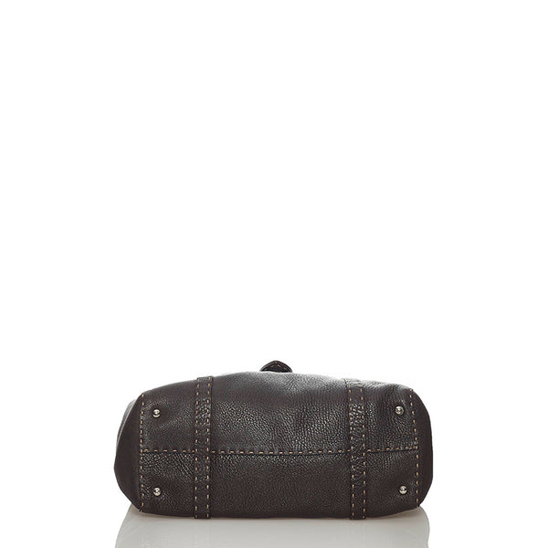フェンディ セレリア リンダ 8BR388 ブラウン レザー トートバッグ レディース FENDI 【中古】