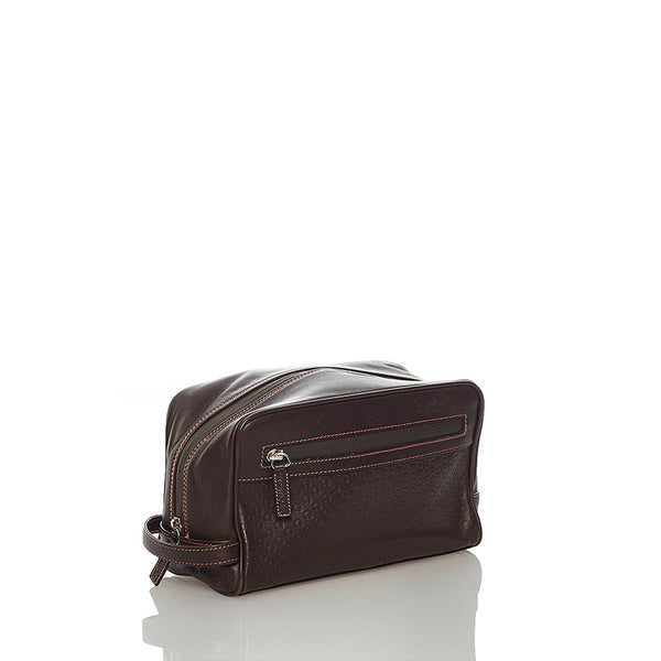 オメガ ブラウン レザー セカンドバッグ メンズ OMEGA 【中古】