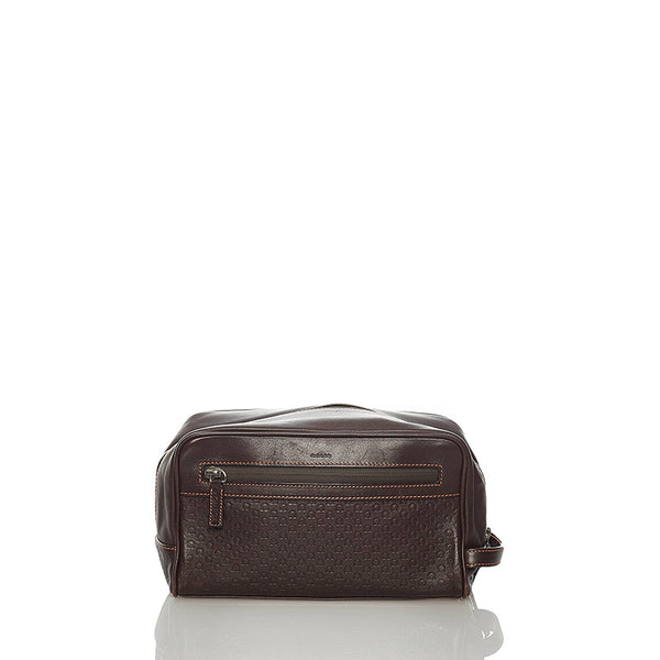 オメガ ブラウン レザー セカンドバッグ メンズ OMEGA 【中古】