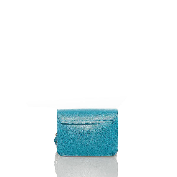 フルラ メトロポリス ブルー レザー チェーン ショルダーバッグ レディース Furla 【中古】