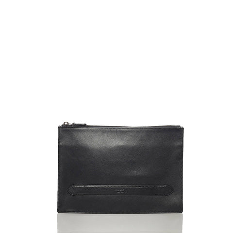 コーチ 38150 ブラック レザー クラッチバッグ メンズ COACH 【中古】